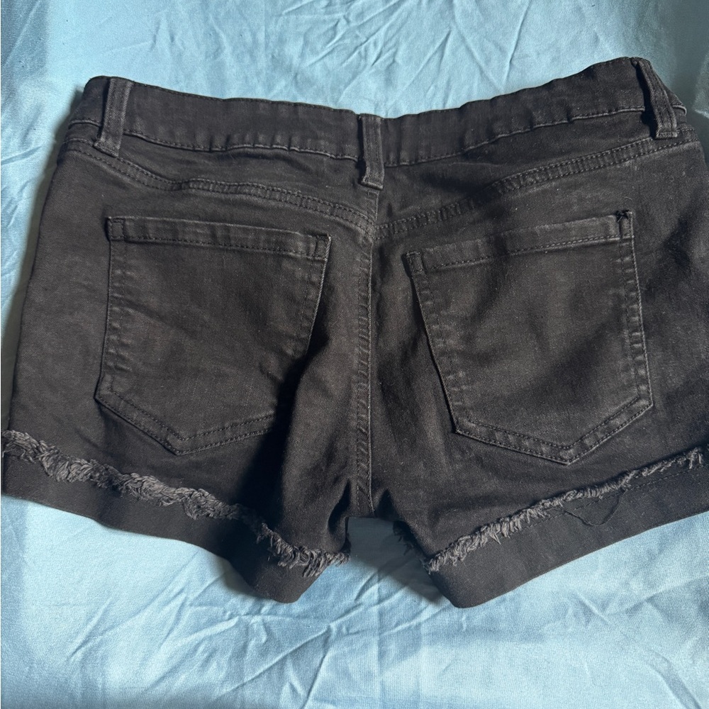 Women's Black Denim Shorts